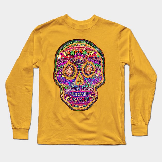 Sugar Skull Day of the Dead I Long Sleeve T-Shirt by A For Animals